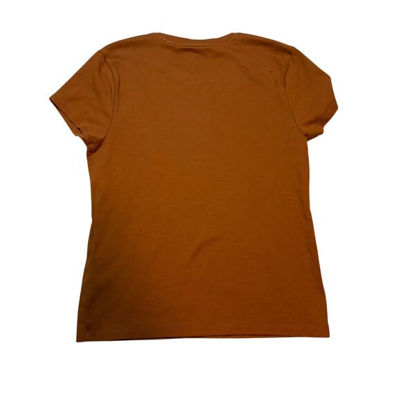 J.Crew Factory Mocha Brown Cotton Slim Fit Crewneck Tee Shirt M NWT - Picture 3 of 6